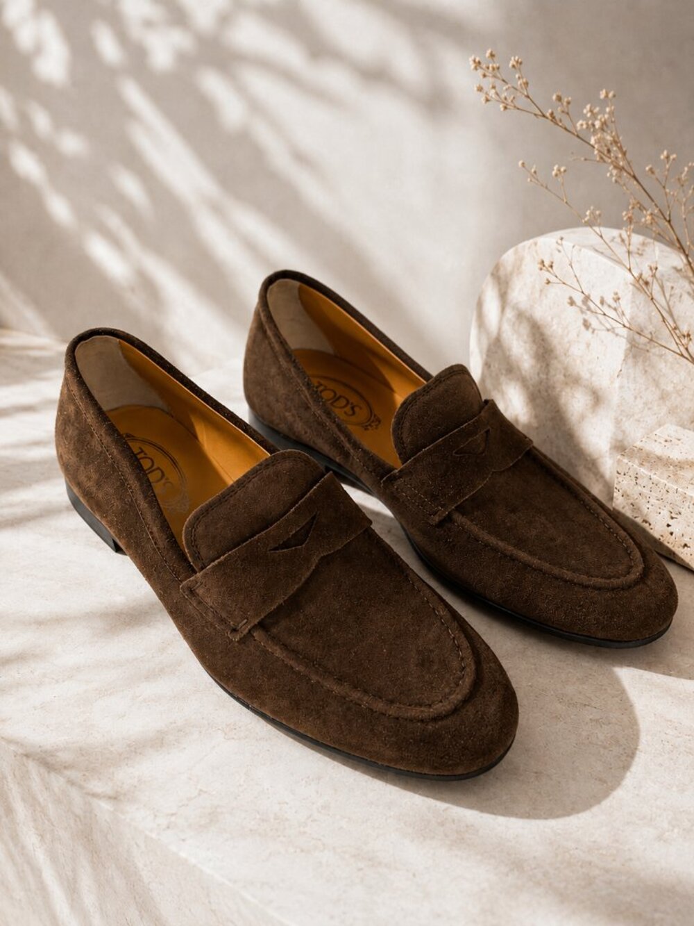 Tod’s Gomma Suede Penny Loafers Brown | Men’s US 10 | Never Worn | Made in Italy